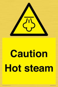 Caution Hot steam